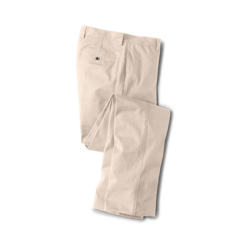 Ultimate Khakis Trim Fit Plain-Front Pants - STONE image number 5