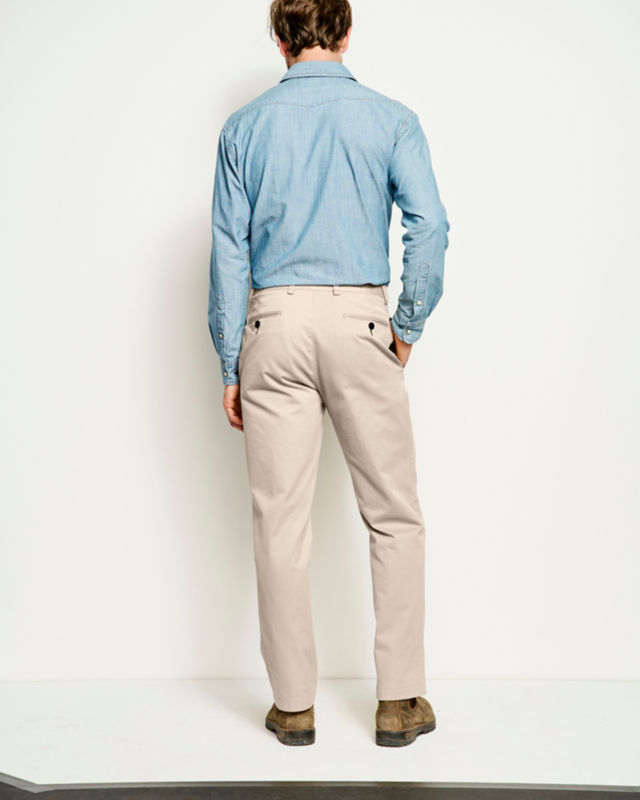 Ultimate Khakis Plain Front Pants - STONE image number 2