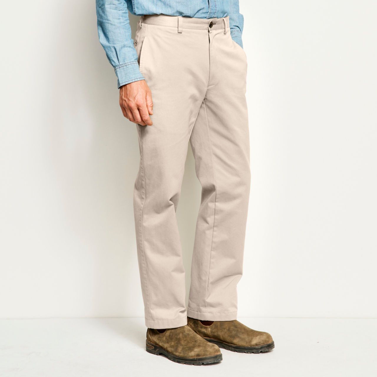 Ultimate Khakis Plain Front Pants - STONE image number 2
