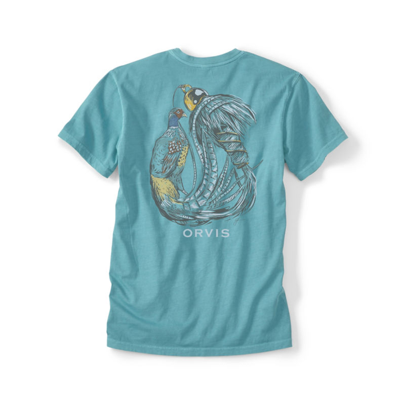 Pheasant Tail T-Shirt - BLUE FOG