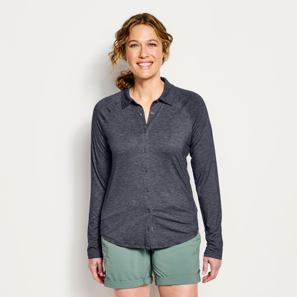 Women's DriCast™ Long-Sleeved Button-Front - TRUE NAVY image number 0