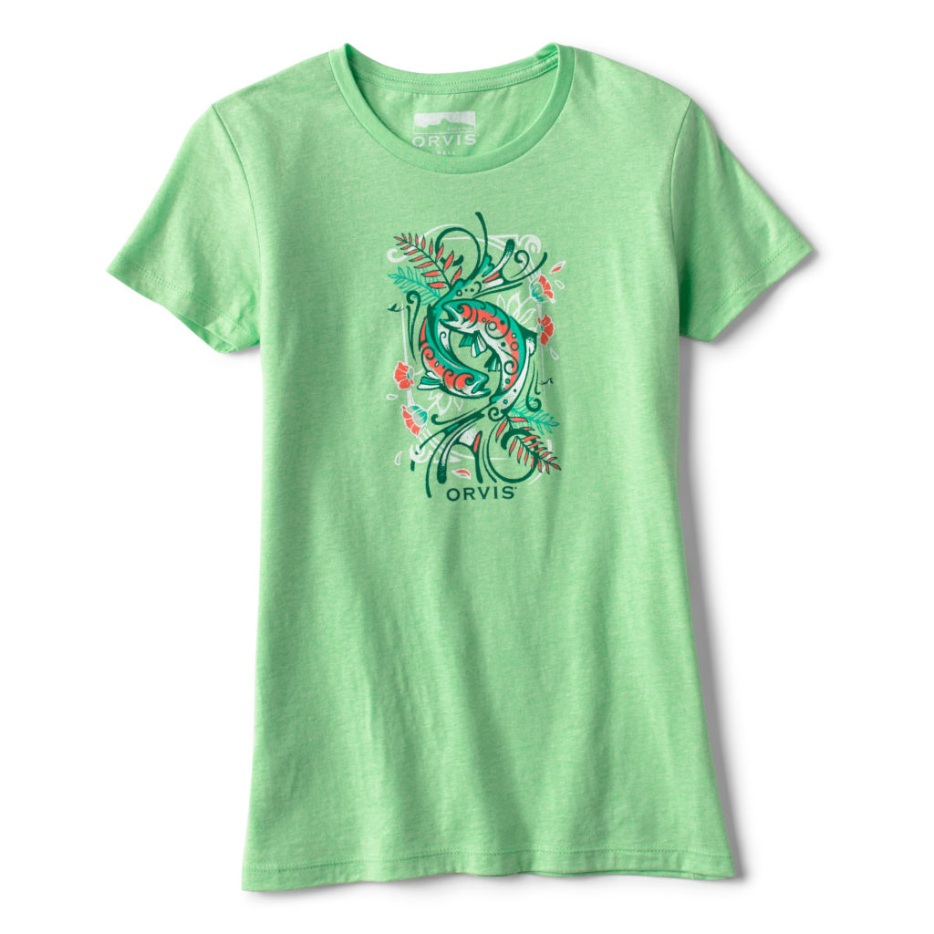 Women’s Trout Floral Tee - MINT image number 0
