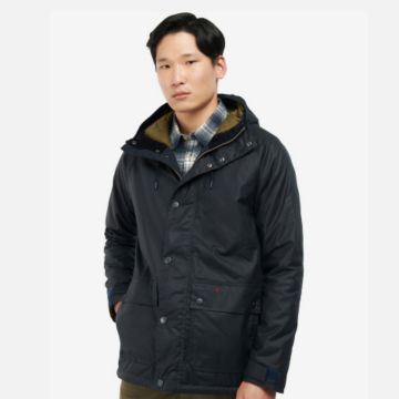Barbour® Rockfield Waxed Jacket - NAVYimage number 1