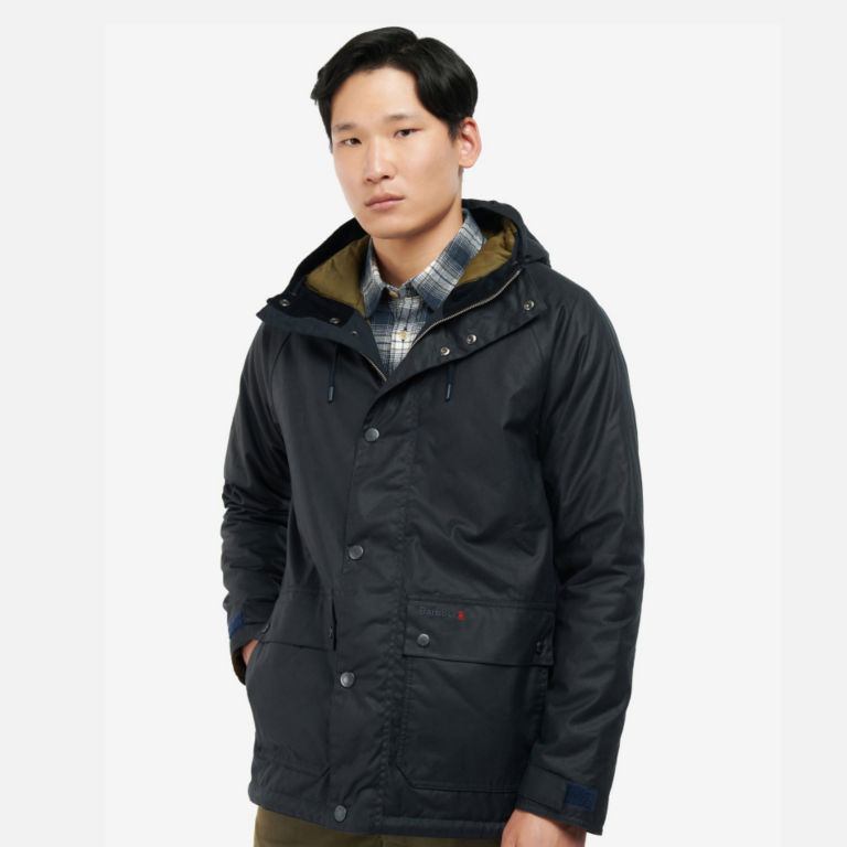 Barbour® Rockfield Waxed Jacket - NAVY image number 1