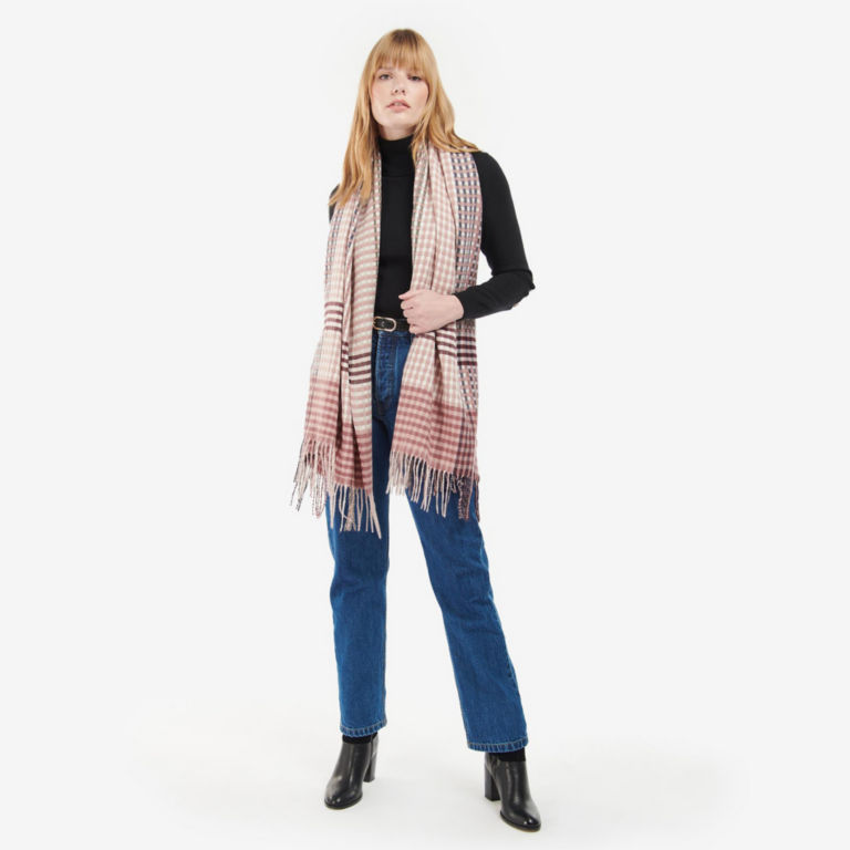 Barbour® Bryony Check Scarf - MIDNIGHT BERRY image number 5