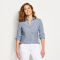 Performance Linen Long-Sleeved Shirt - DUSTY BLUE CHAMBRAY image number 3