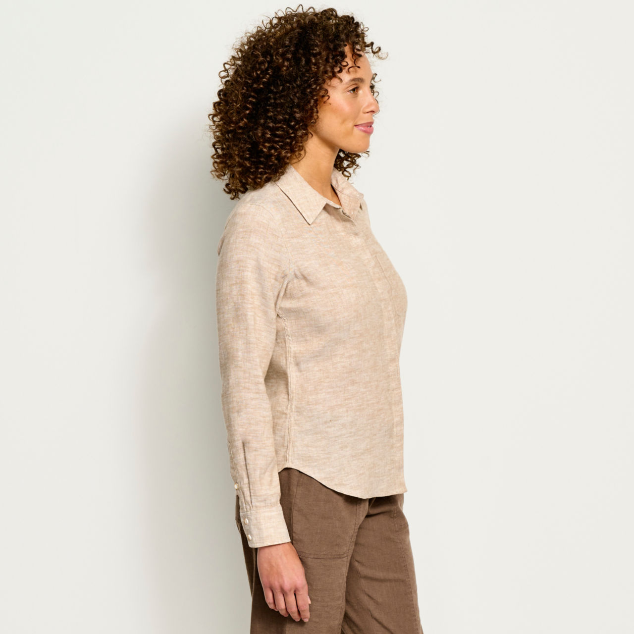 Performance Linen Long-Sleeved Shirt - FIREFLY image number 2
