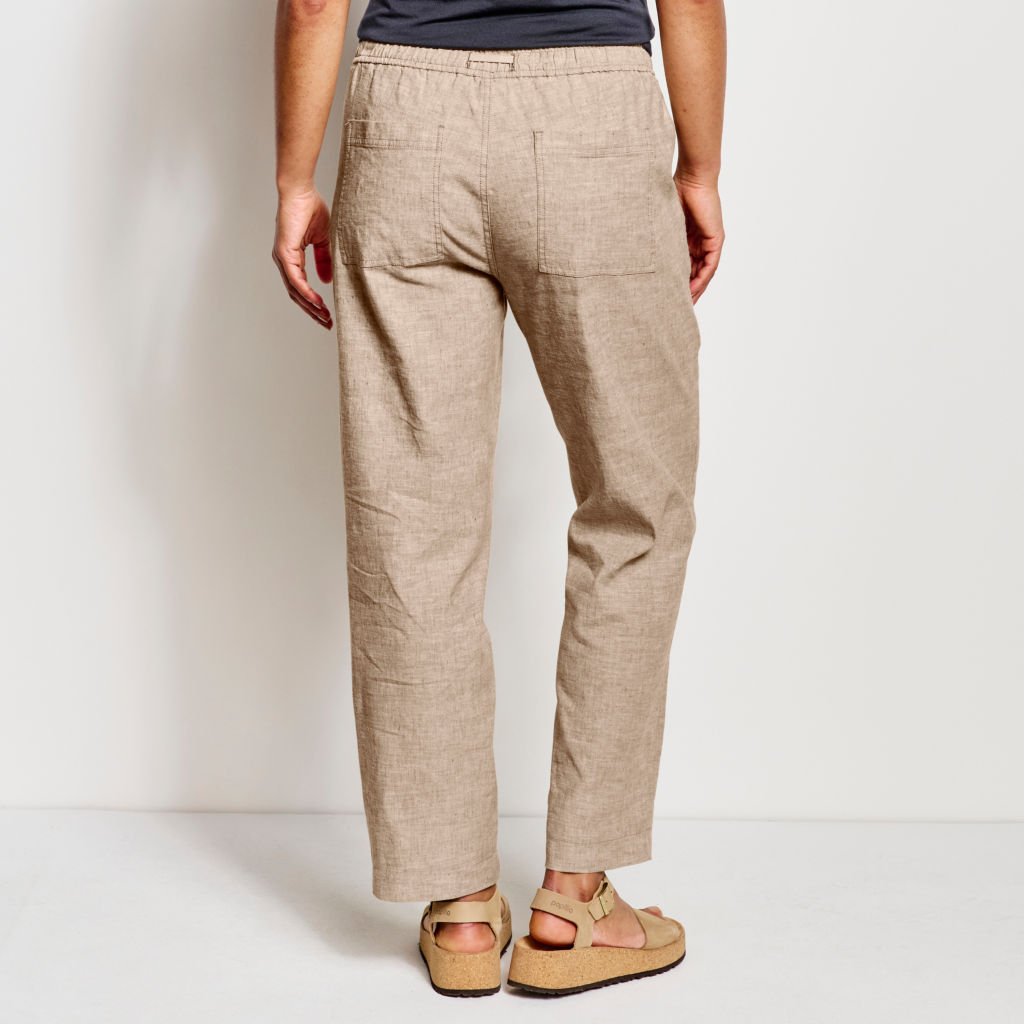 Performance Linen Ankle Pants - NATURAL image number 3