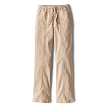 Performance Linen Relaxed Fit Wide-Leg Pants - NATURAL