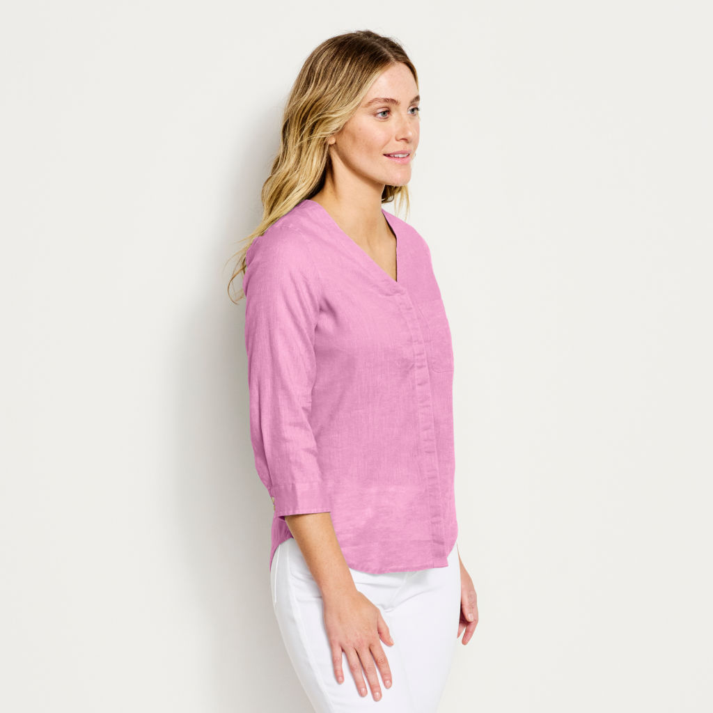 Women’s Performance Linen Three-Quarter-Sleeved Shirt - PINK LEMONADE image number 1