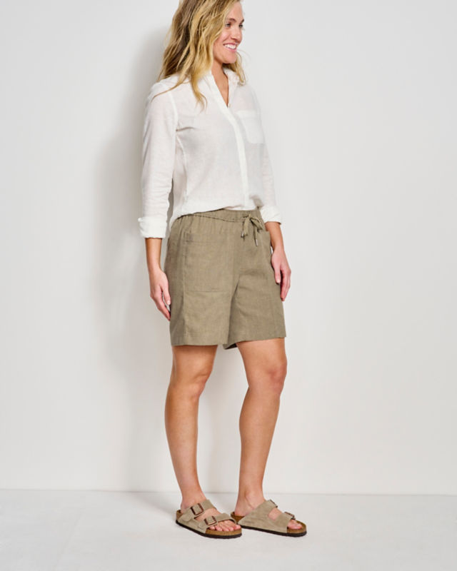 Performance Linen 6" Shorts - DUSTY BLUE image number 2