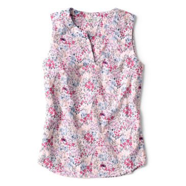 Easy Sleeveless Printed Camp Shirt - PUNCH ARTIST FLORAL