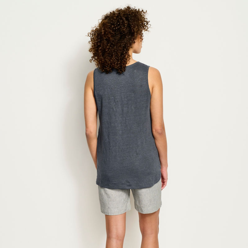 Shoreline Linen Jersey Tank - CARBON image number 3