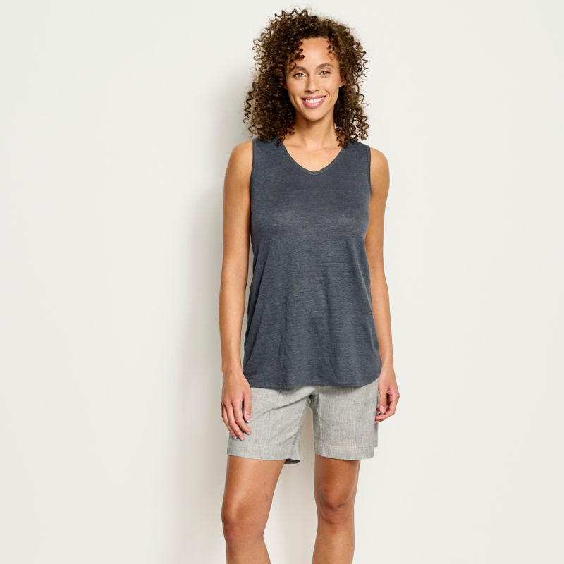 Shoreline Linen Jersey Tank - CARBON image number 1