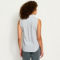 Performance Linen Sleeveless Shirt - WHITE image number 3