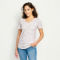 Perfect Relaxed V-Neck Short-Sleeved Tee - FEATHER KALEIDOSCOPE PRINT image number 1