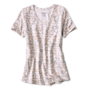 Perfect Relaxed V-Neck Short-Sleeved Tee - FEATHER KALEIDOSCOPE PRINT