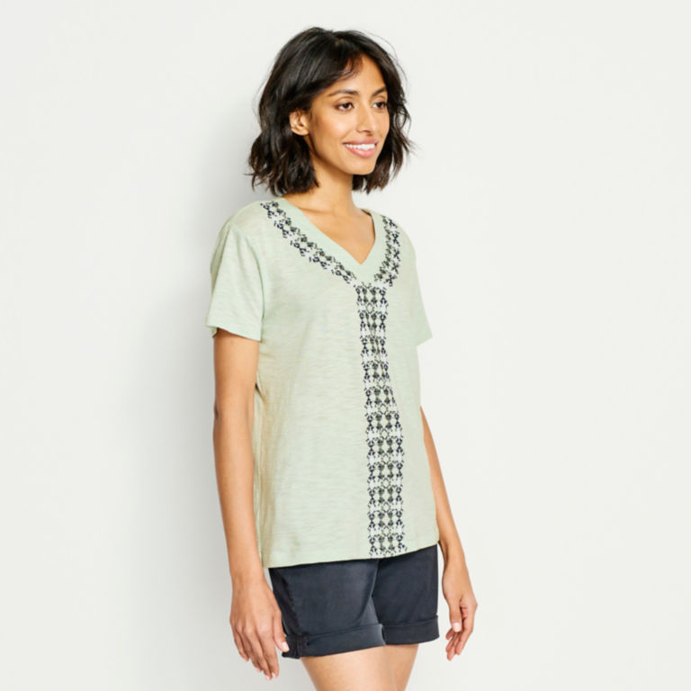 Embroidered Short-Sleeved Tee -  image number 1