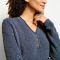 Lightweight Textured Henley Sweater - SAFARI GREEN image number 4
