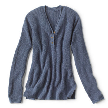 Lightweight Textured Henley Sweater - image number 4