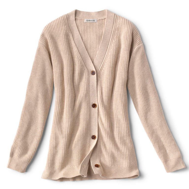 Anywear Relaxed Ribbed Cardigan - FEATHER image number 5