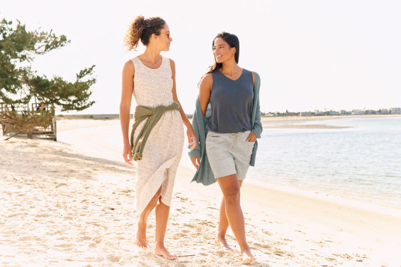 Shoreline Linen Jersey Tank - CARBON image number 5