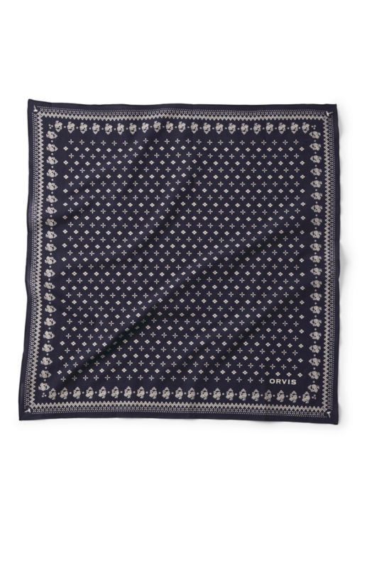 Signature Printed Bandana - DARK NAVY/PALE STONE