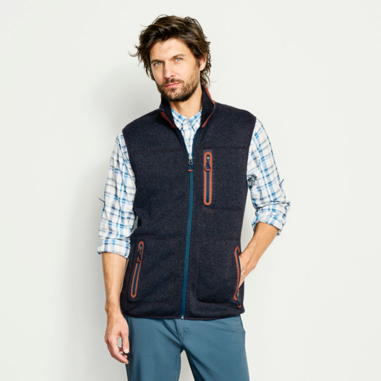 R65™ Sweater Fleece Contrast Vest - INK image number 1