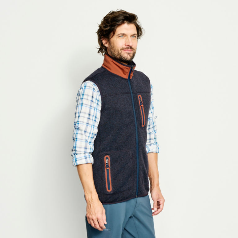 R65™ Sweater Fleece Contrast Vest - INK image number 2