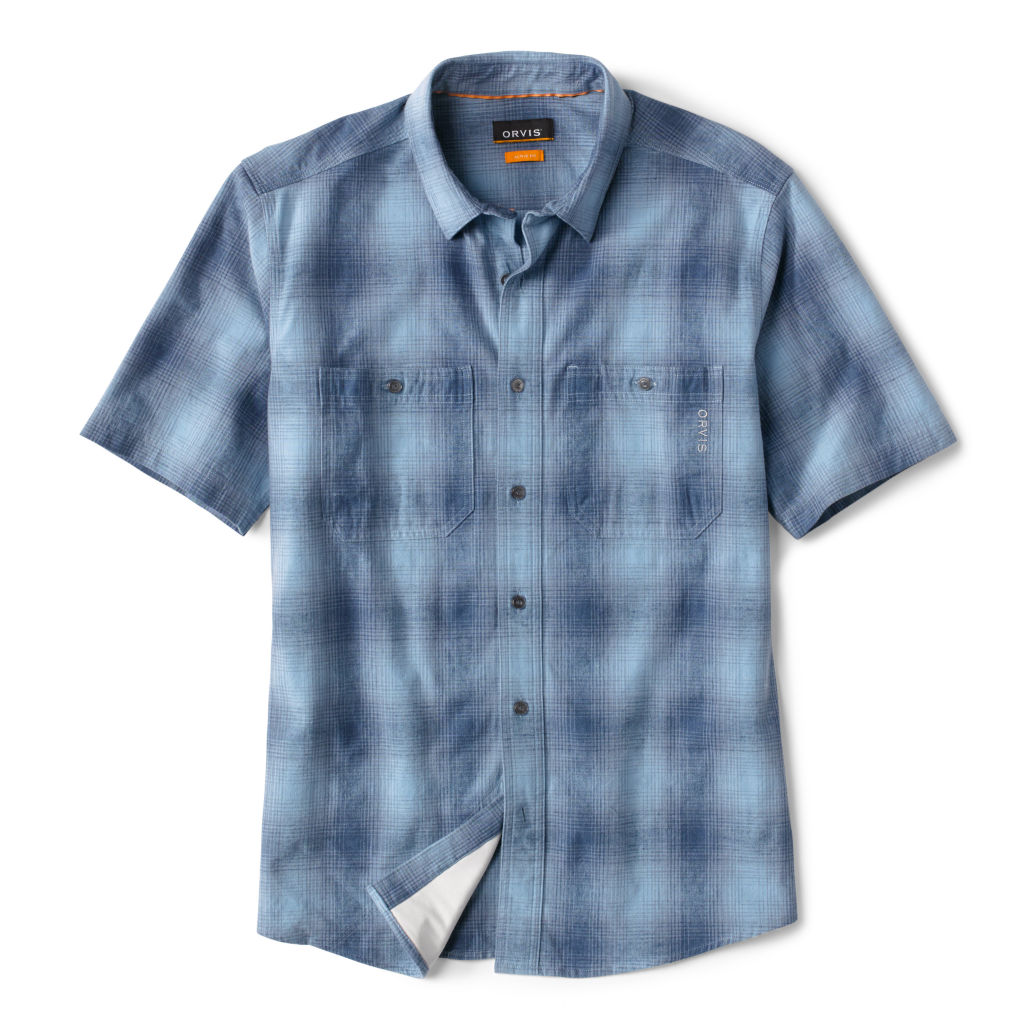 Hemp/Recycled Poly Short-Sleeved Shirt - BLUE FOG image number 0