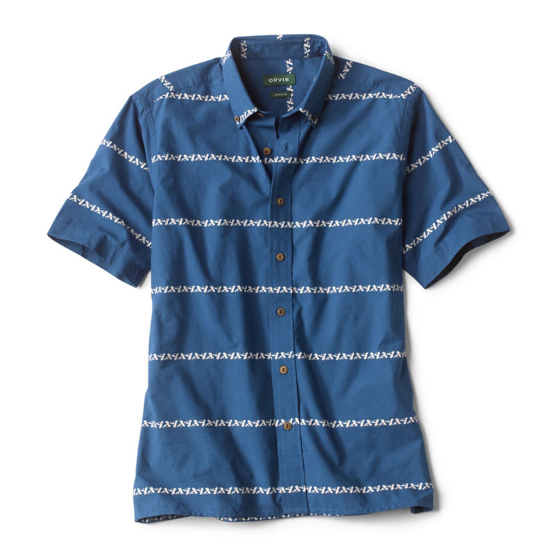 Fly Stripe Short-Sleeved Shirt - LAKE BLUE image number 0