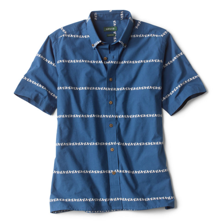 Fly Stripe Short-Sleeved Shirt - LAKE BLUE image number 0