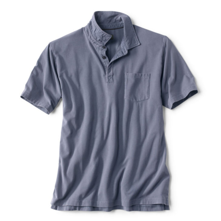 Short-Sleeved Sueded Polo - 