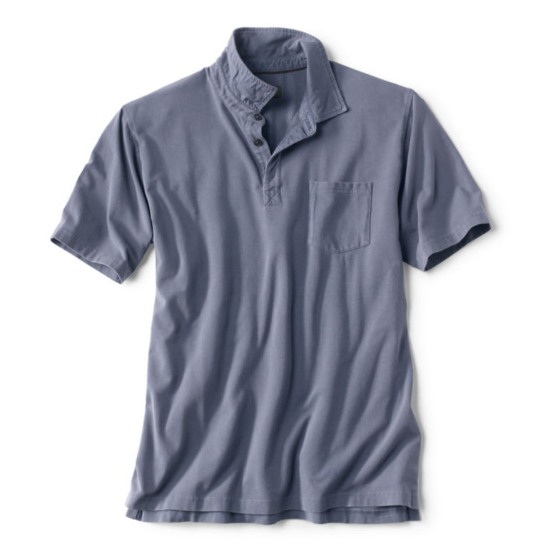 Short-Sleeved Sueded Polo -  image number 0