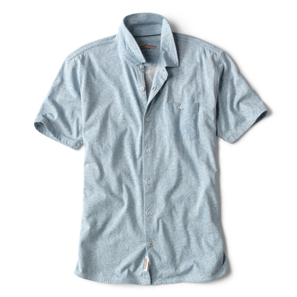 Longboat Knit Button Shirt - BLUE FOG image number 0
