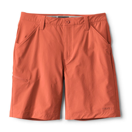 A pair of orange shorts