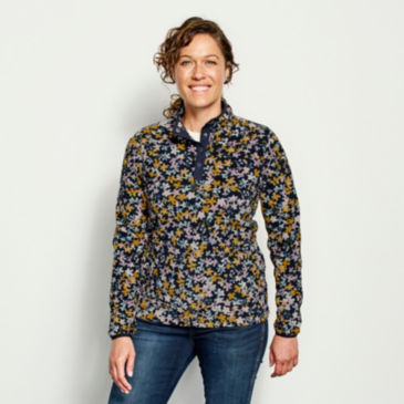 Women’s Hill Country Microfleece Quarter-Snap - MULTI WATERCOLOR DITSY