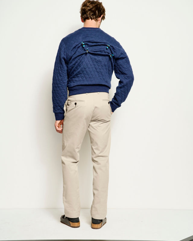 Ultimate Khakis Trim Fit Plain-Front Pants - KHAKI image number 2