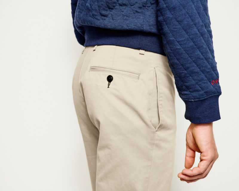 Ultimate Khakis Trim Fit Plain-Front Pants - KHAKI image number 3