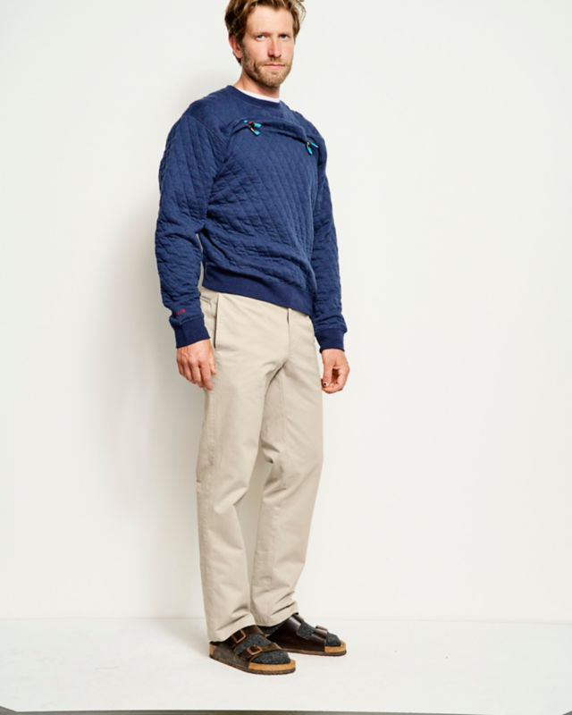Ultimate Khakis Trim Fit Plain-Front Pants - KHAKI image number 1