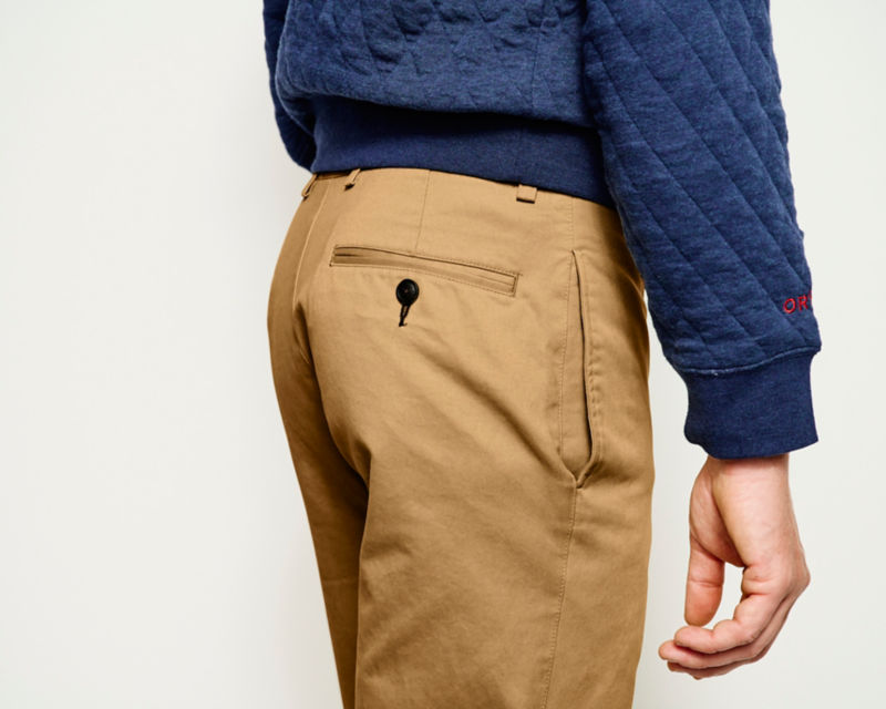 Ultimate Khakis Trim Fit Plain-Front Pants - FIELD KHAKI image number 3