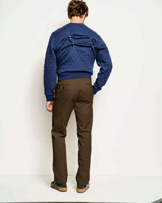 Ultimate Khakis Trim Fit Plain-Front Pants - OLIVE image number 2