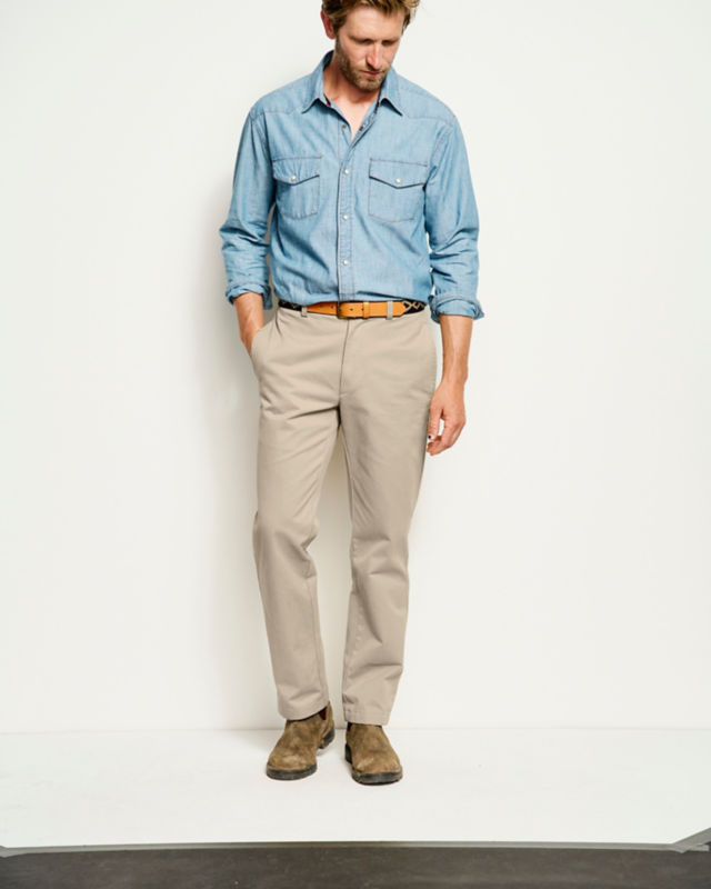 Ultimate Khakis Plain Front Pants - KHAKI image number 4