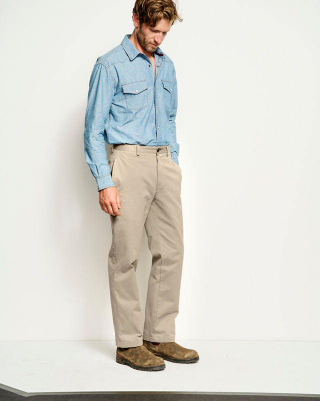 Ultimate Khakis Plain Front Pants - KHAKI image number 5