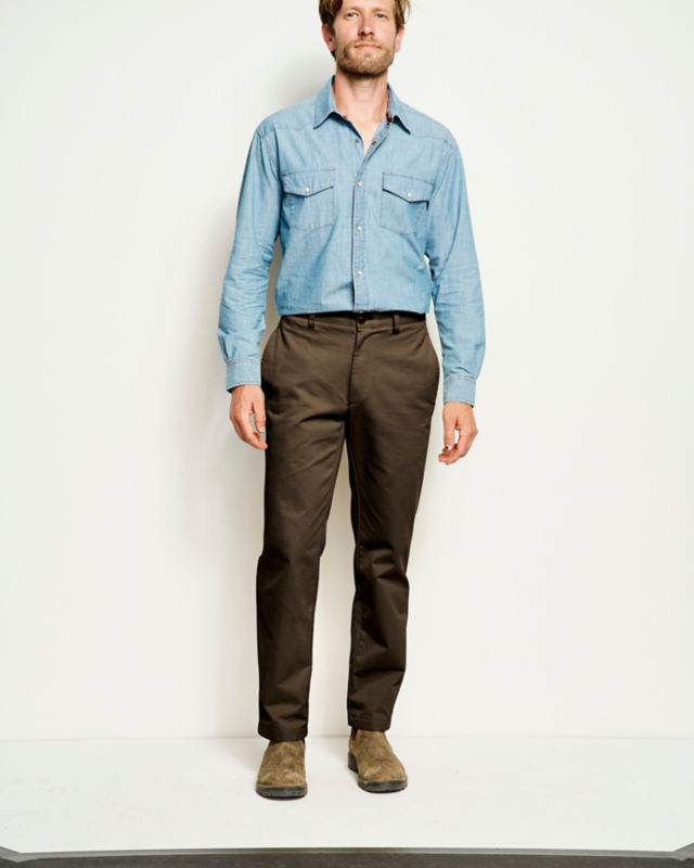 Ultimate Khakis Plain Front Pants - OLIVE