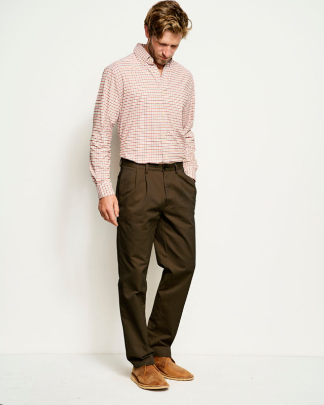 Ultimate Khakis Pleated Front Pants - OLIVE image number 2