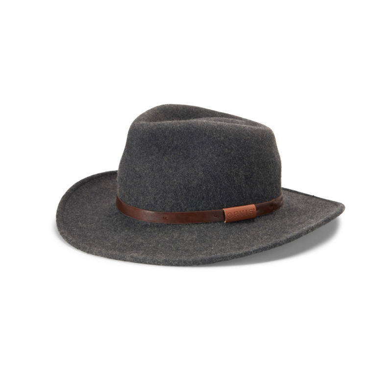 Heathered-Felt Hat - CHARCOAL