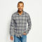 Snowy River Brushed Knit Long-Sleeved Shirt - NAVY PLAID image number 1
