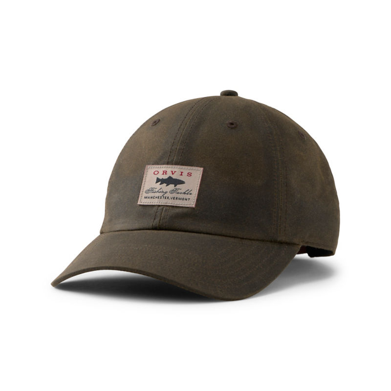Vintage Waxed Cotton Ball Cap - ESPRESSO FISH