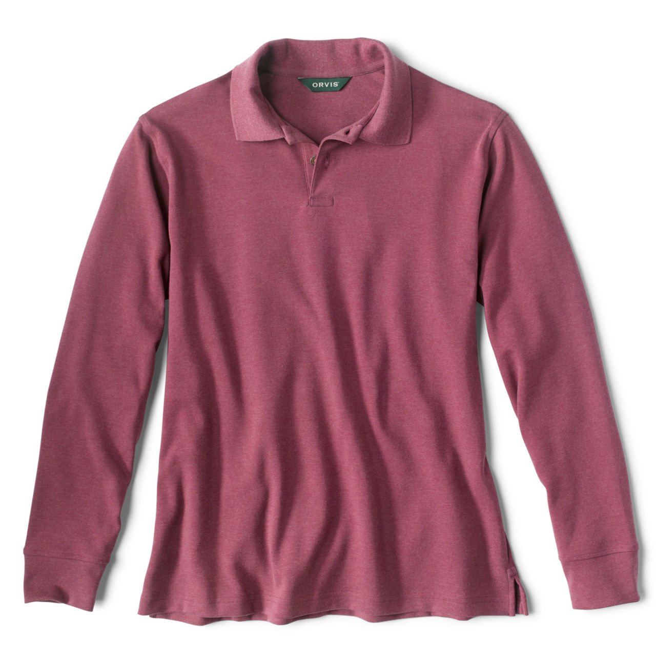 Classic Jersey Long-Sleeved Polo - PORT HEATHER image number 0